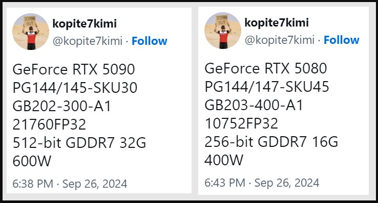 RTX 5090 ve RTX 5080