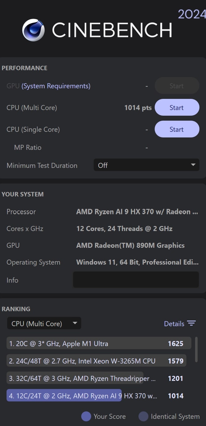 cinebench r24 multicore