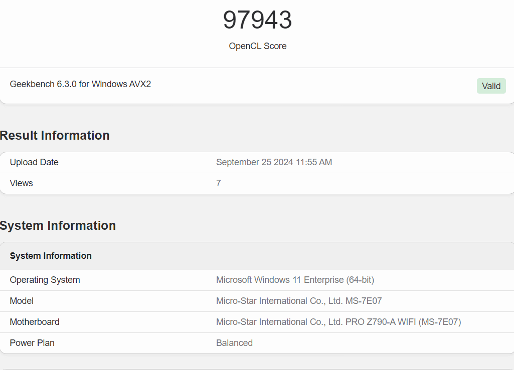 intel arc battlemage g21 geekbench