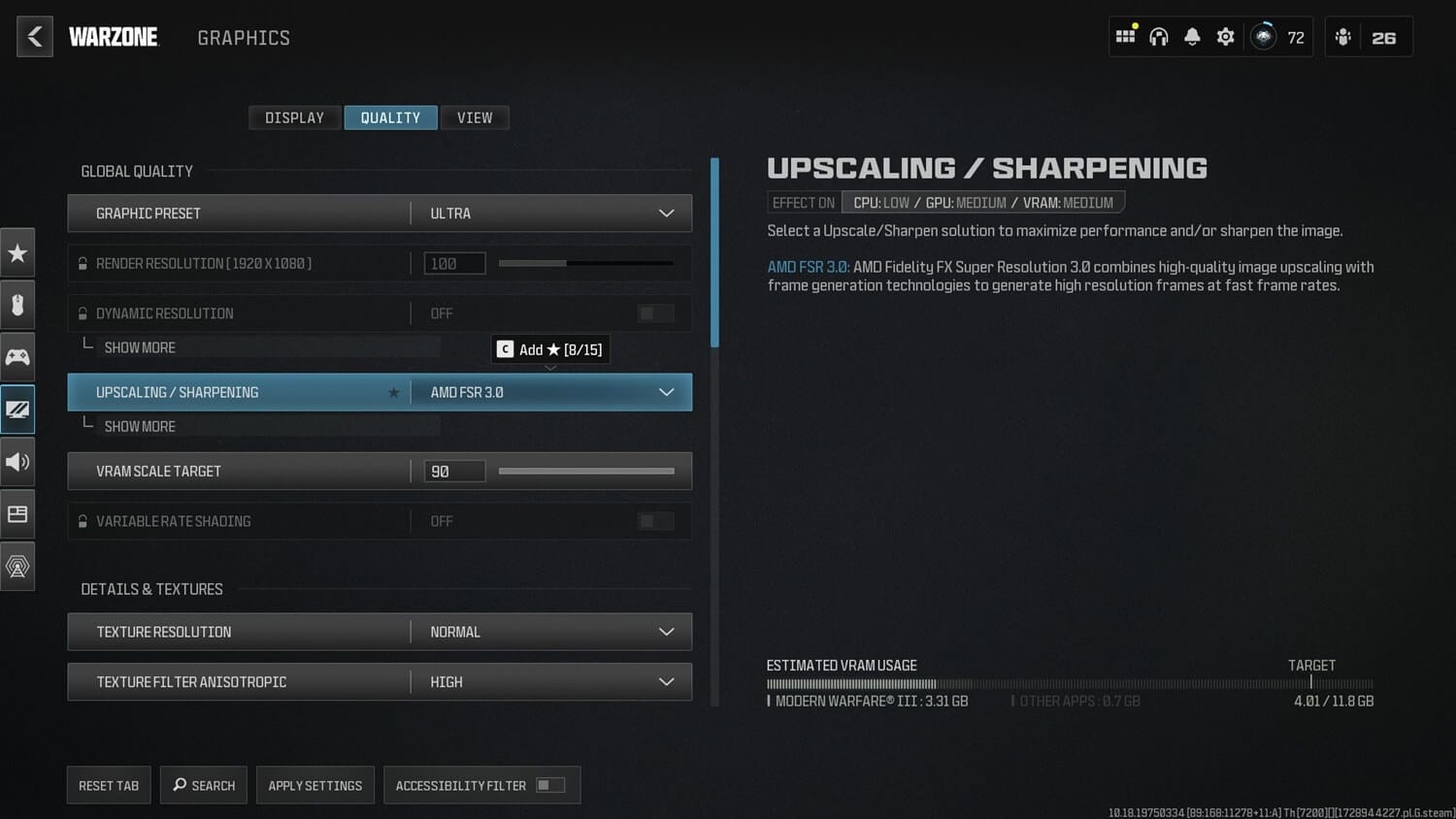 COD Black Ops 6 AMD FSR