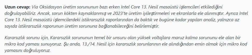 intel oksidasyon problemi