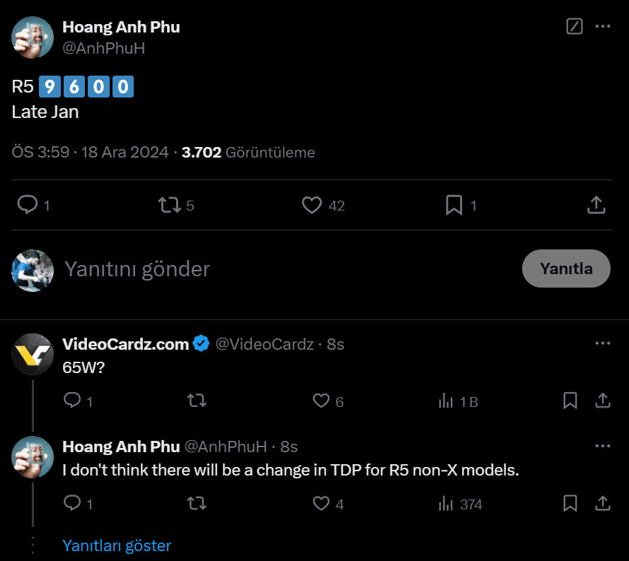 amd ryzen 9600 tweet