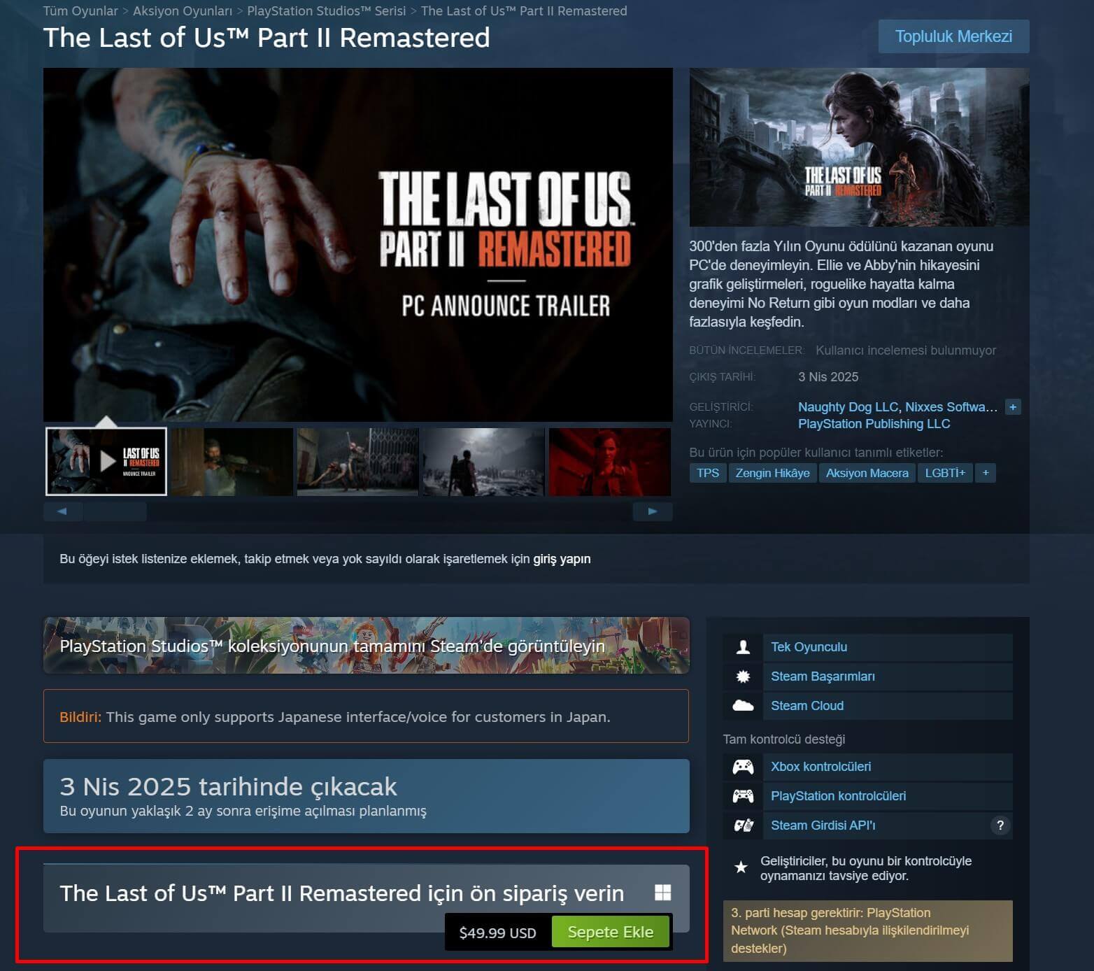 the last of us part 2 remastered steam 1