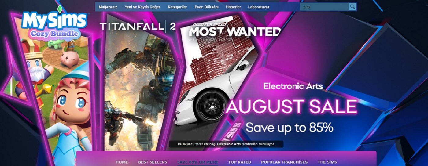 EA Games inidirim seruveni 2