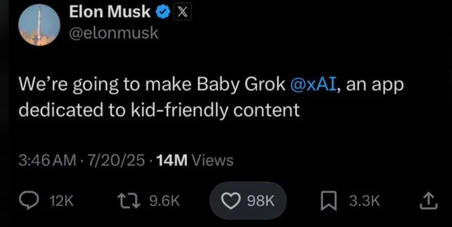 Elon Musktan Cocuklara Yapay Zeka Arkadasi Baby Grok Nedir Ne Sunacak V