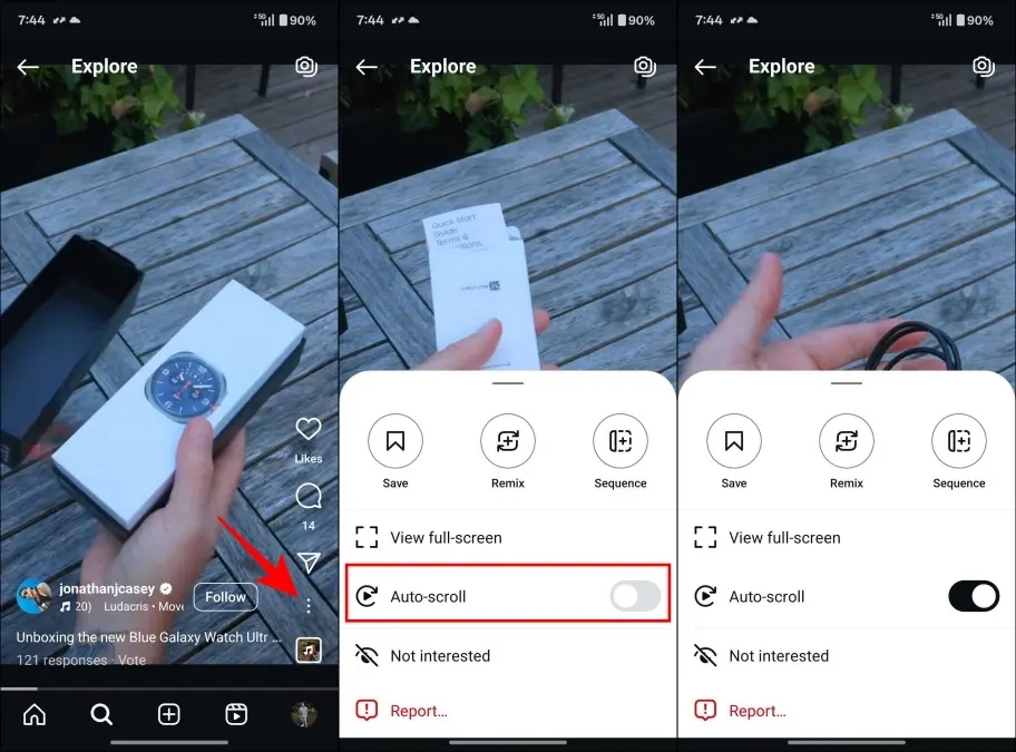 Instagram’da Otomatik Kaydırma