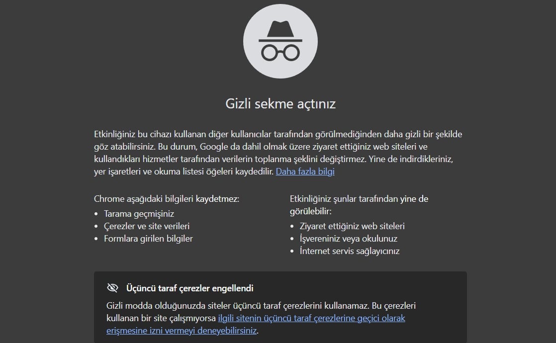 Chromeda Gizli Sekme Nasil Acilir V