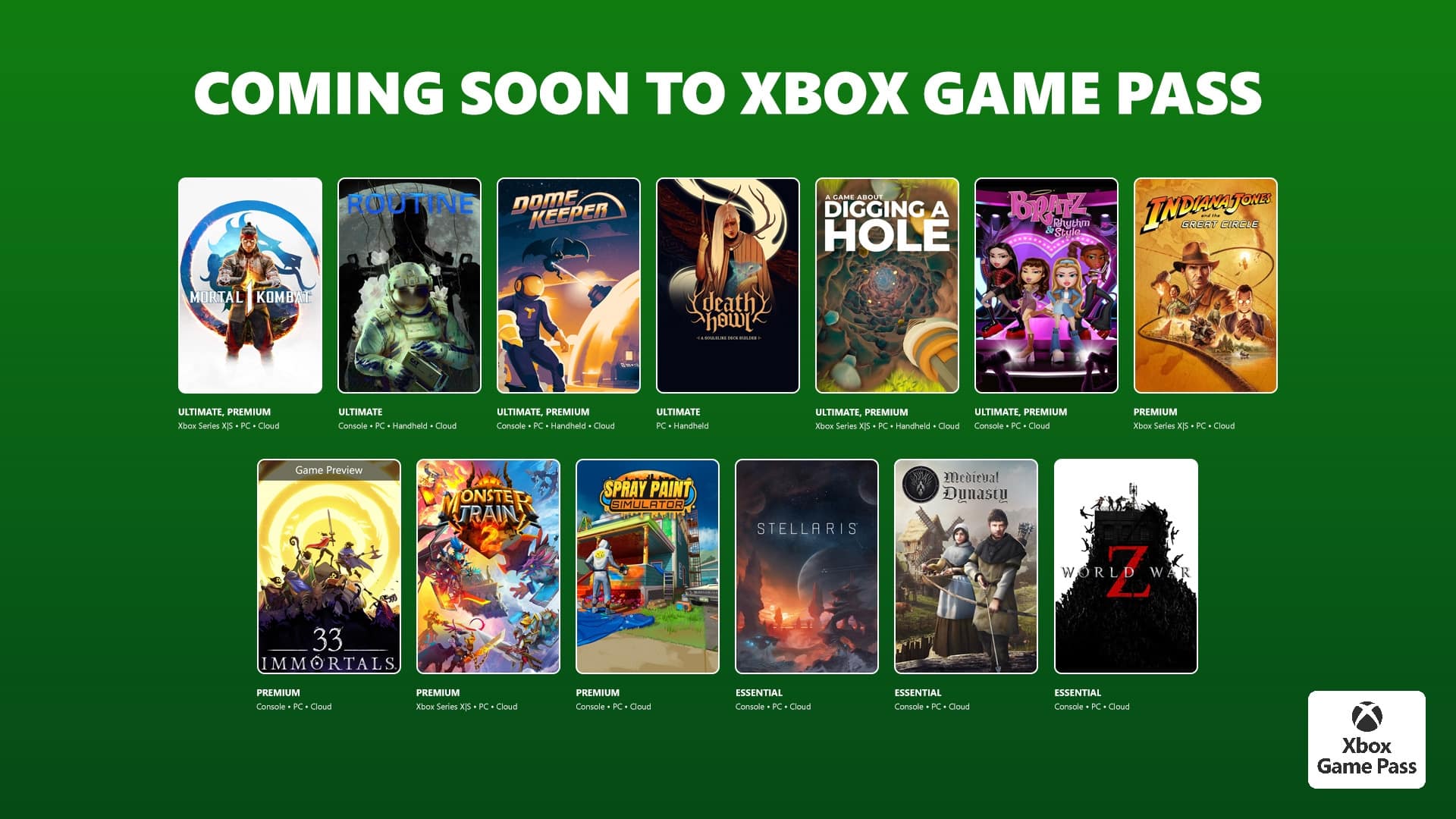 Xbox Game Pass Aralık listesi